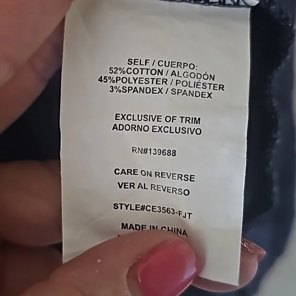 Altar'd state denim blue colored sweatshirt with peplum high low hem - Picture 4 of 4